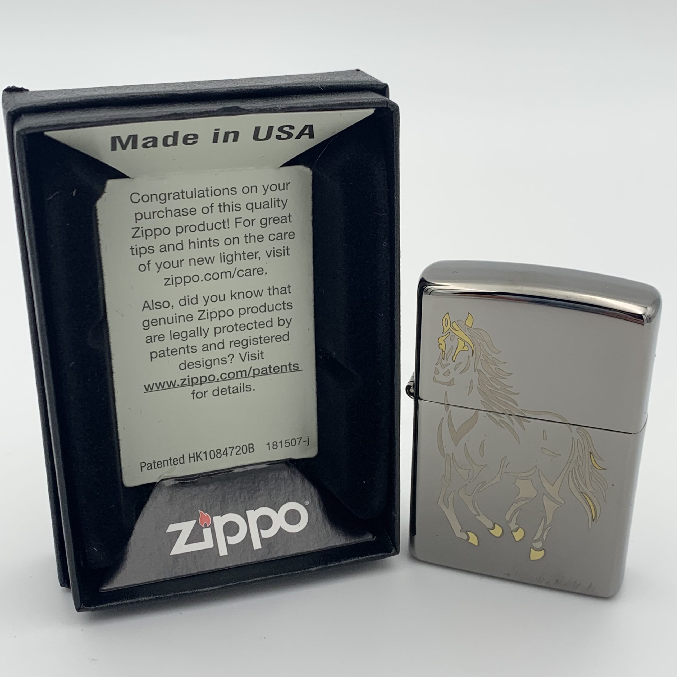 Genuine Zippo Lighter With Horse Print – Romantiques